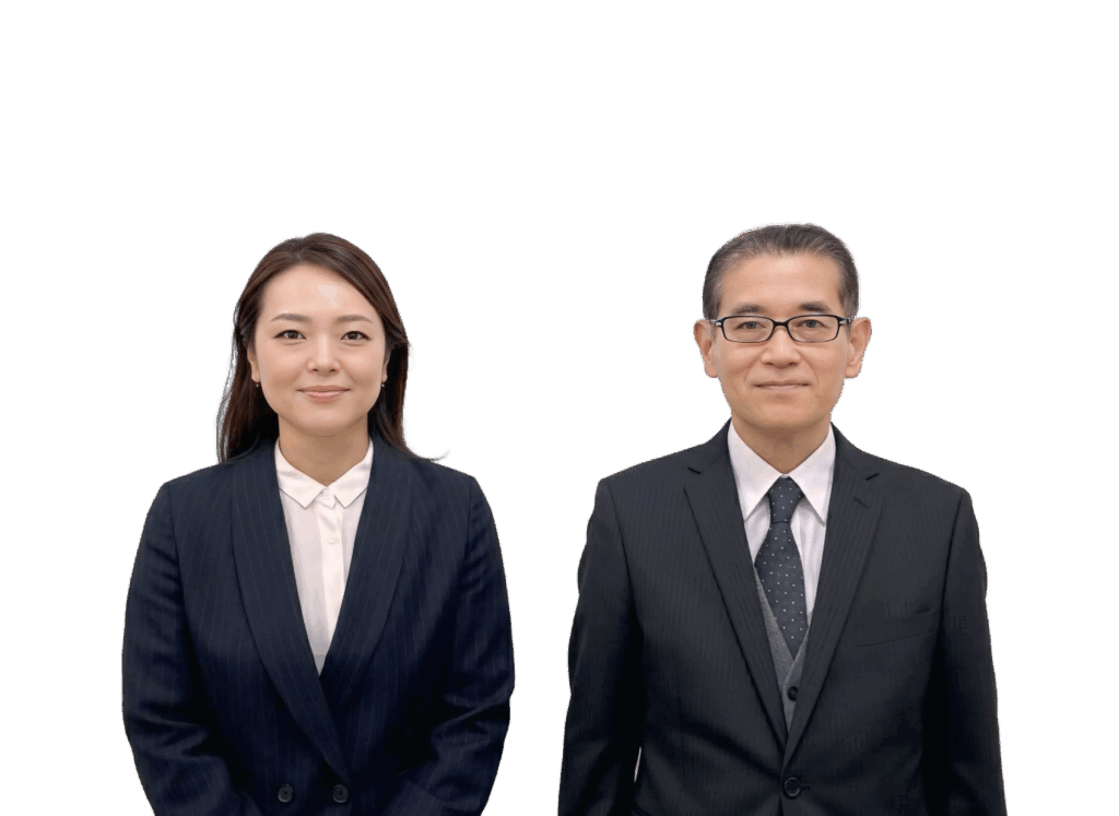 山本由起子代表取締役と森田大緑代表取締役